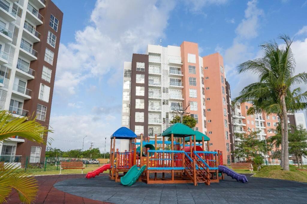 Departamento Con Laguna Artificial Cancun Bagian luar foto