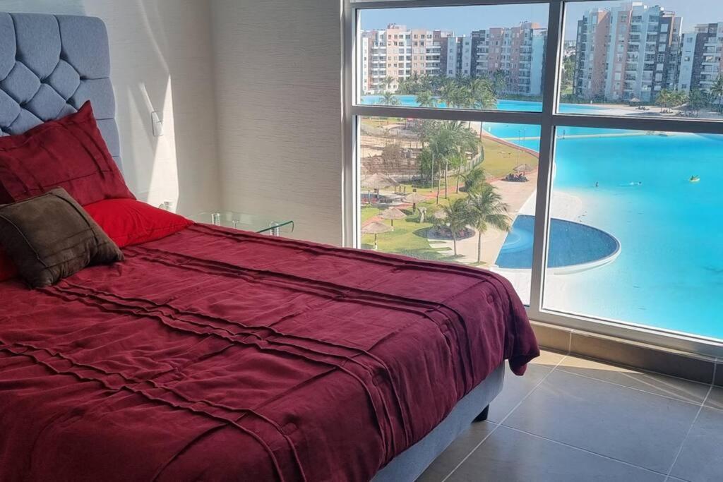 Departamento Con Laguna Artificial Cancun Bagian luar foto