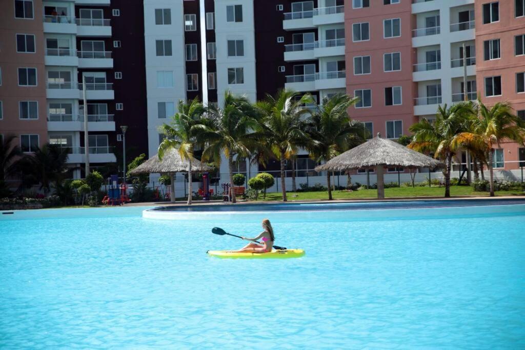 Departamento Con Laguna Artificial Cancun Bagian luar foto