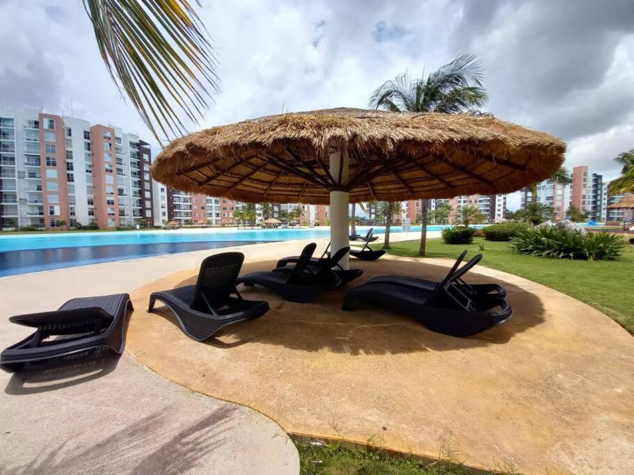 Departamento Con Laguna Artificial Cancun Bagian luar foto