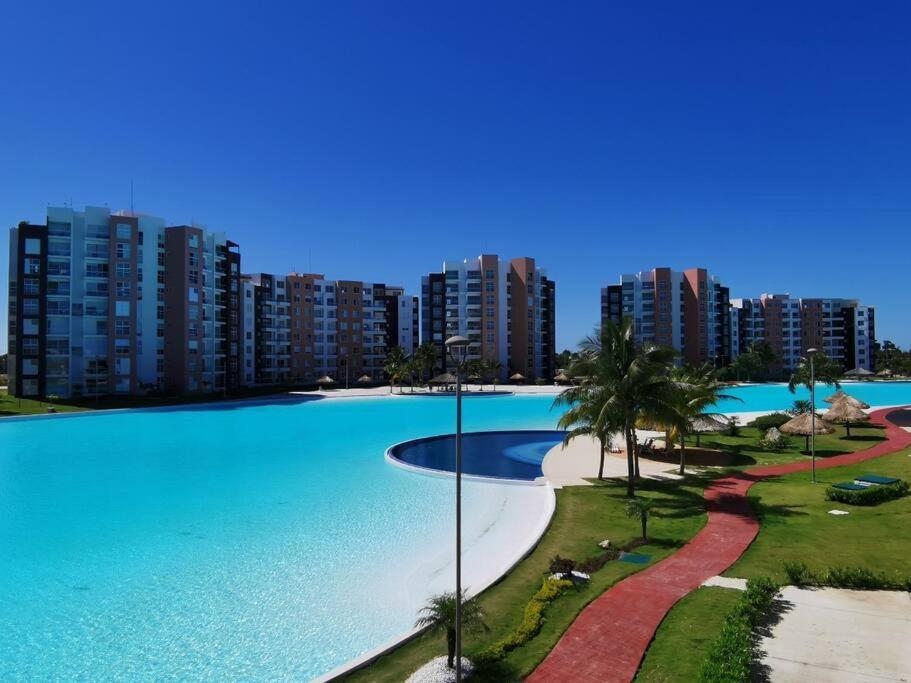 Departamento Con Laguna Artificial Cancun Bagian luar foto