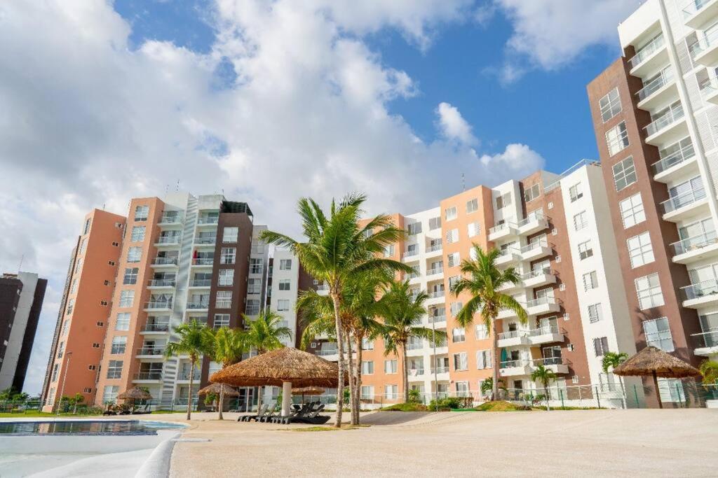 Departamento Con Laguna Artificial Cancun Bagian luar foto